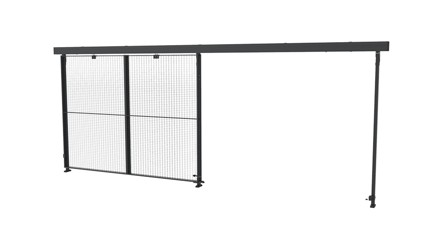 Dubbele schuifdeur, overlappend