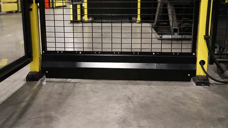 Kick plate for doors with other products behind
