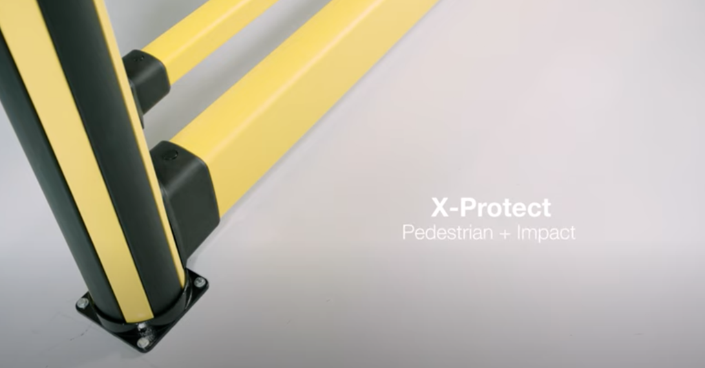 Installere impact barrier voor voetganger met Axelent