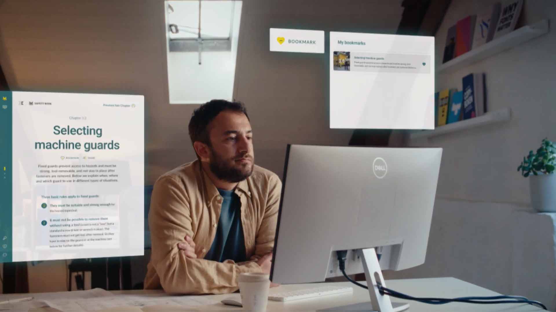 Man looking at a computer