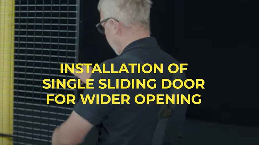 Sinlge Sliding Door With Rail Installation