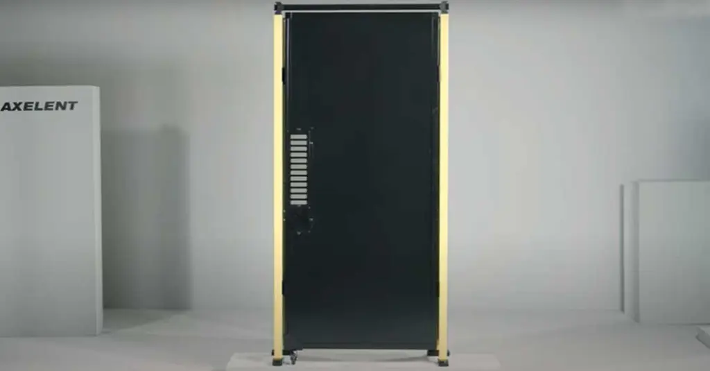 Installere plastic en staalplaat; enkele scharnierende deur met Axelent