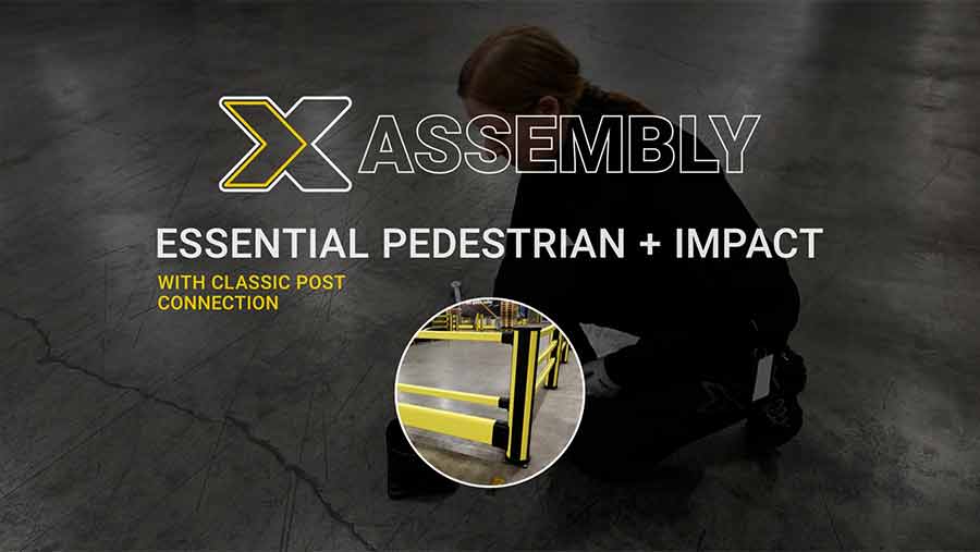 Axelent Assembly - Essential Pedestrian Barrier with Impact and Classic Post connection