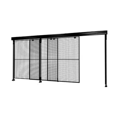 Dubbele schuifdeur met 2-staps rail