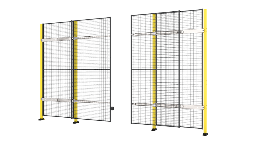 Schuifdeur met telescopische bovenrail