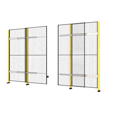 Schuifdeur zonder telescopische bovenrail met middenslot