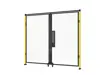 axelent machine guarding double hinge door plastic panel